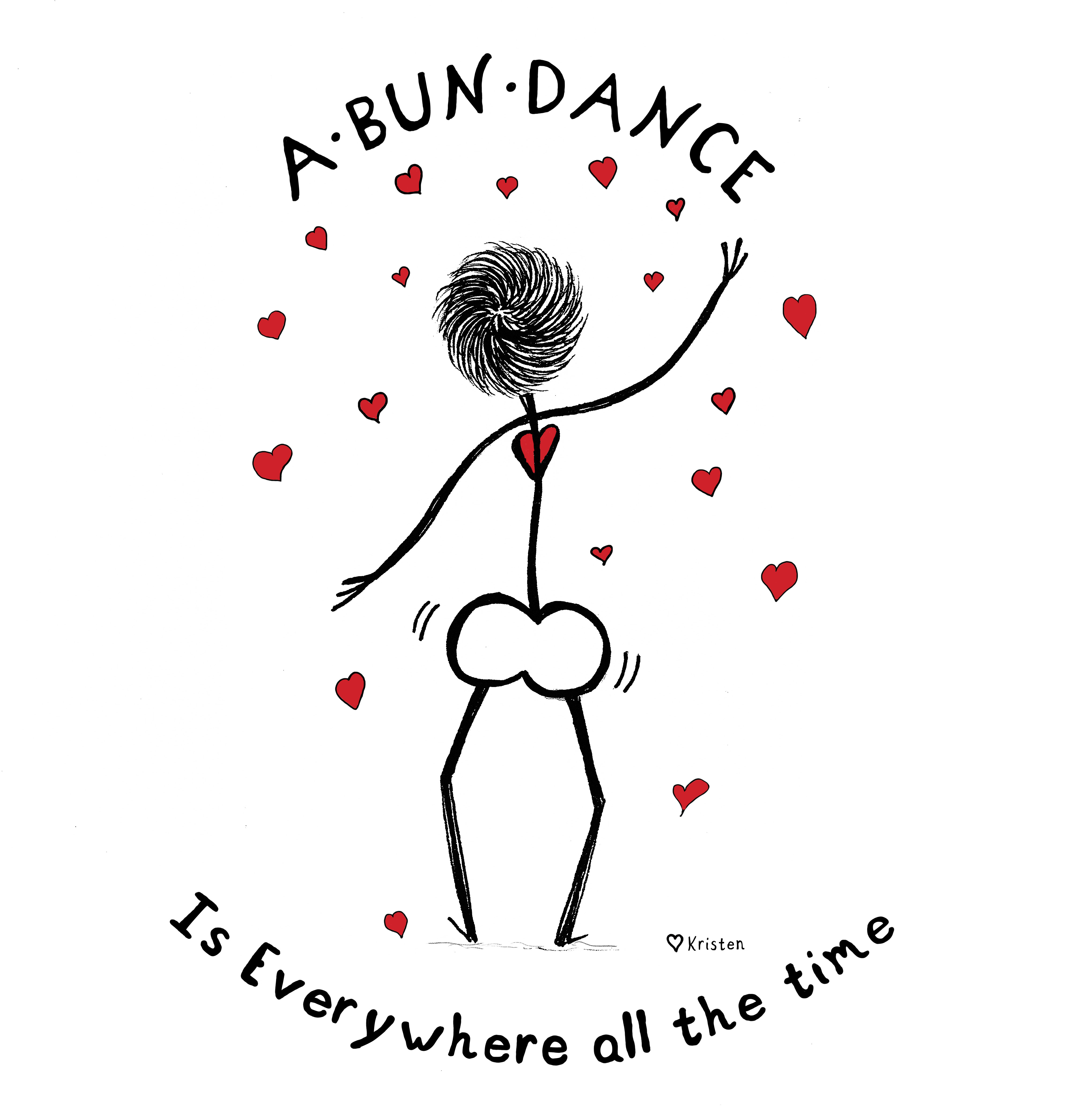 Kristen Peairs stick figure illustration about abundance